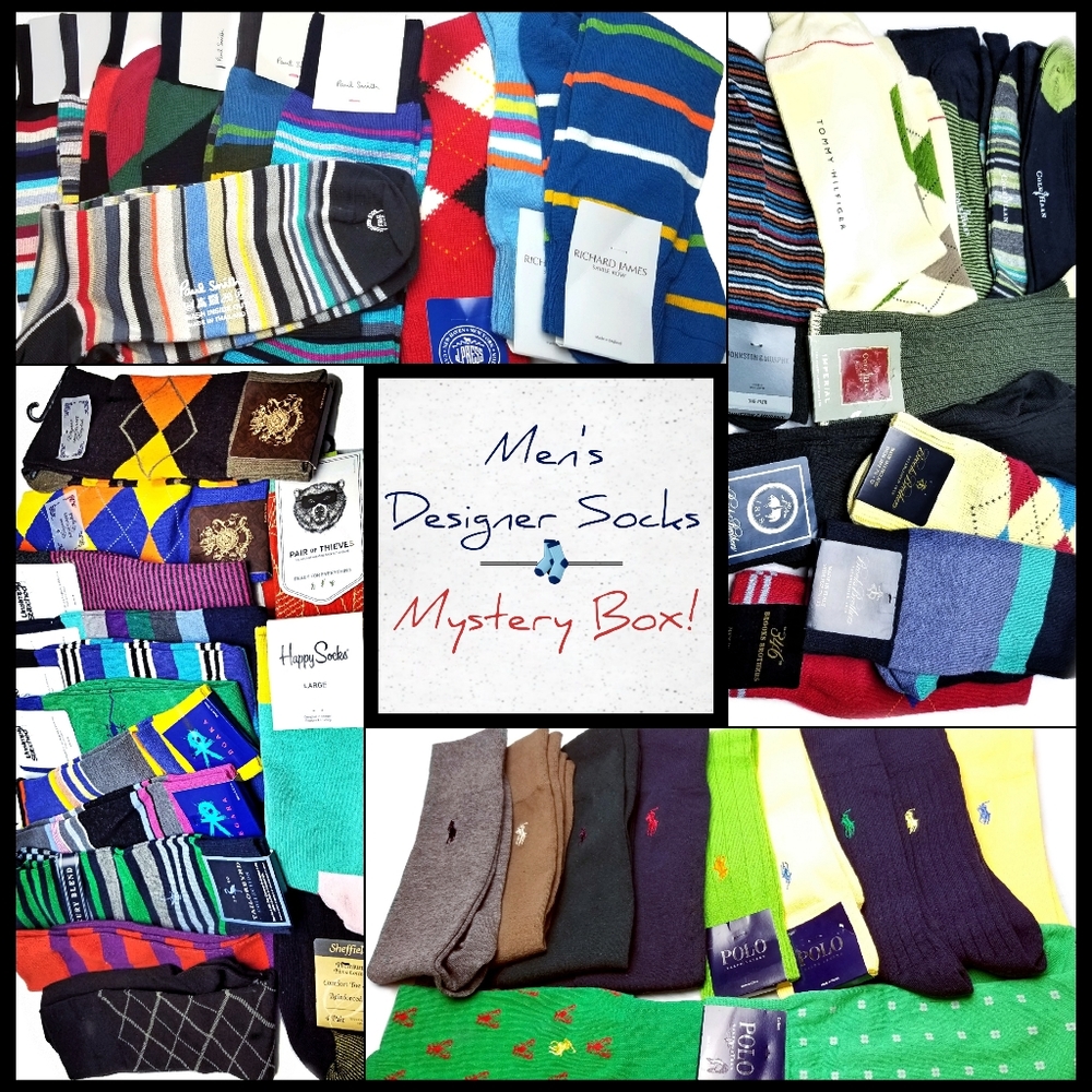 🎁 $50 MYSTERY BOX: Men's Designer Socks (5 PAIRS)